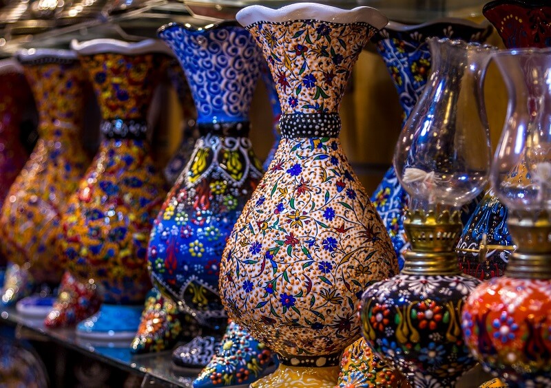 colorful vase
