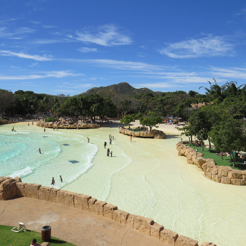 man made beach at Sun City