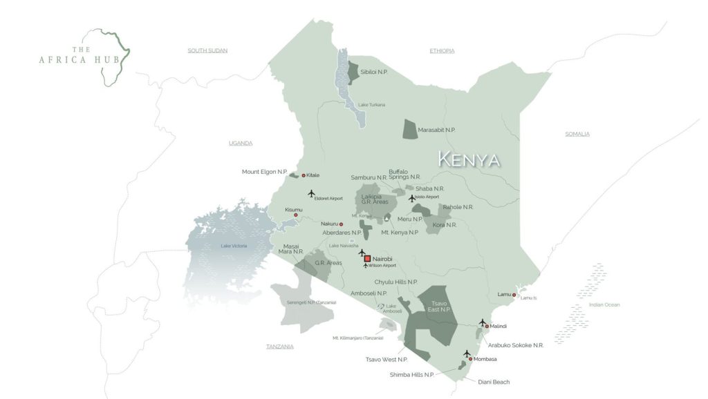 map of Kenya